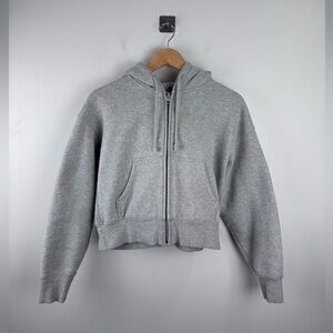 Aritzia TNA Women Cozy Fleece Boyfriend Fit Zip Up Size Small